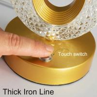 Lámpara De Noche LED 3D De Luna Con Toque Y Dimming Para Dormitorio Decoración De Habitación Para Niñas Luz Ambiente USB De Escritorio - details 11