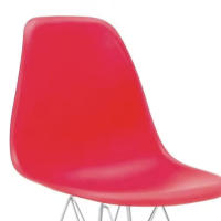 ORION91 Silla STELLA Estructura Cromada Asiento Polipropileno Color Rojo – 48 x 41 x 82 cm Comedor Oficina Salón Teletrabajo Cocina - SpazioLuzio - details 2
