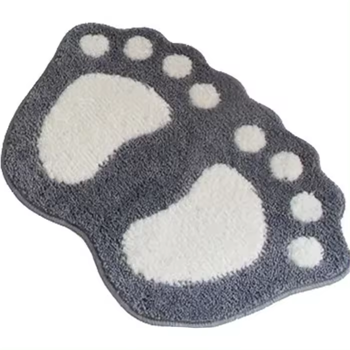 Alfombra de baño antideslizante para ducha, microfibra, tamaño 40x60 cm, color Gris - 1