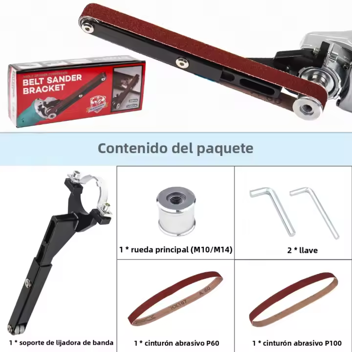 Accesorio Modificado Para Motosierra Ángulo 6/10PCS Sander De Cinta Para Trabajar Madera Pulir Y Cortar Polvo Compatible Con 100/115/125 Motosierra - 1