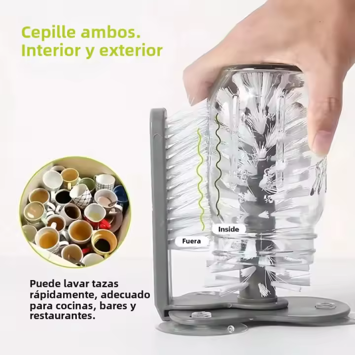 Cepillo De Tulipán Para Vajilla Limpieza De Vaso De Agua Y Té Cepillo De Cocina Ideal Para Limpieza De Oquedades Y Lavabo Herramienta De Limpieza Plástica Resistente - 1