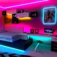 Tira De Luz LED RGB 5050 Control Remoto Y APP Decorativa Para Interiores Sin Control De Agua Fuente De Alimentación DC 5V - details 6