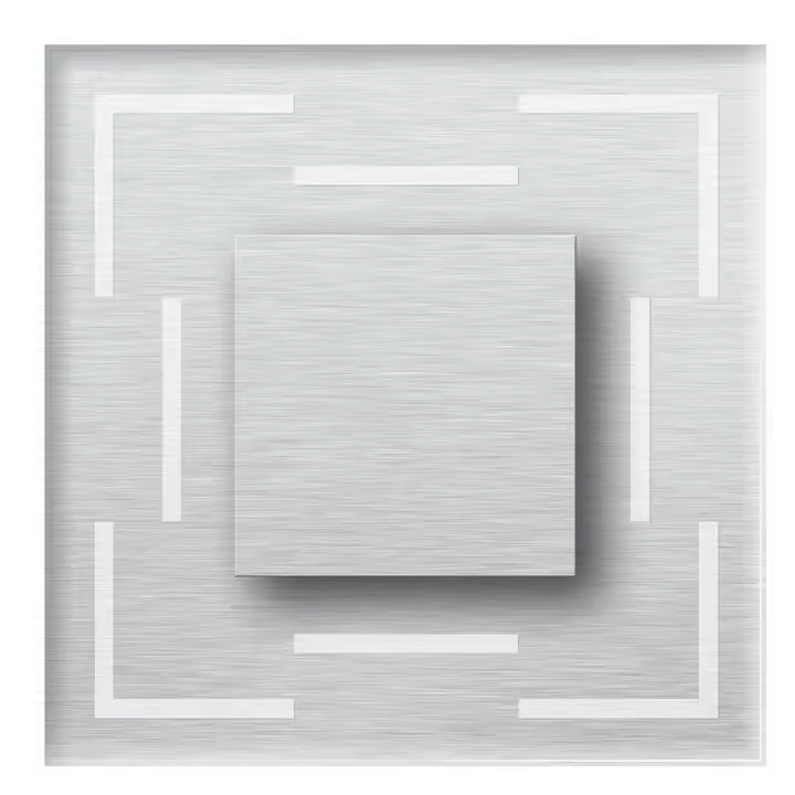 Foco Cristal, Metal, Plata, 7,5x3,1x7,5 cm - 1