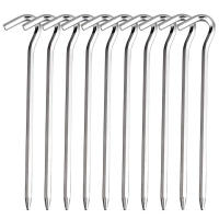 10pcs Palos De Tenda De Aluminio Con Gancho Para Camping Y Viajes Al Aire Libre Palos De Tierra Duros Y Ligeros Para Tarp Y Awning - details 9