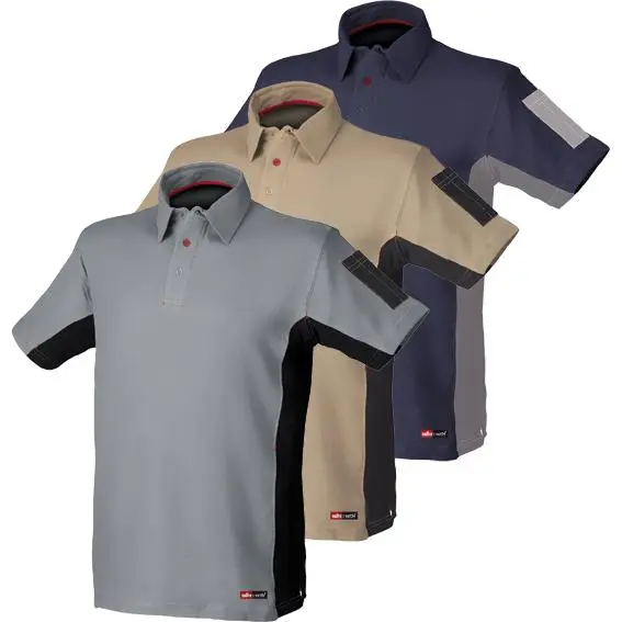 POLO STRETCH GRIS/NEGRO 8170 T-L - Elástico y Cómodo - Suministros Industriales - 1