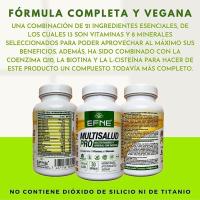 EFNE Complemento Multivitamínico Multisalud 1/0 PRO - 30 Cápsulas - Multivitaminas y Minerales - Complejo Multivitaminico Vegano 25 Nutrientes con Vitaminas E,B3,B5,B12,B6,D3,B2,B1,B9,B8 | - details 2