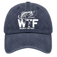 Gorro De Béisbol Divertido Para Hombres '¿Dónde Están Los Peces?' Protección Solar Ajustable Talla Unica Negro Azul Marino - details 1