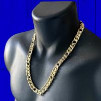 Gran Collar 3x1 TC Acanalado ( novedad ) 12 mm 60 cm Oro 18 Kilates con Certificado de Calidad - details 10