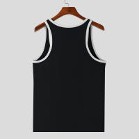 Camiseta De Gimnasio Para Hombre Verano Estilo Delgado Sin Mangas Deporte Moda Ajustada Vestido De Correo Patchwork Talla S-2XL - details 12