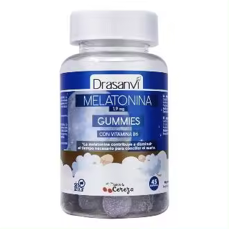MELATONINA 1,9MG + VITAMINA B6 CEREZA 45 GOMITAS PARA UN SUEÑO REPARADOR - Marca Drasanvi - 1