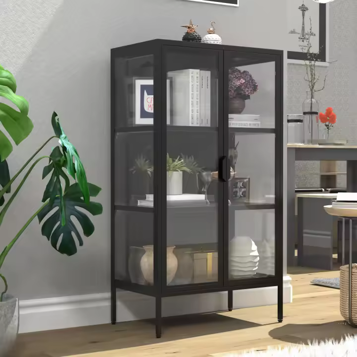 Vitrina de acero Vitrina de cristal Vitrina de cristal Vitrina expositora Vitrina de pie 110x60x35 Floka M Vitrina de acero Vitrina de cristal Vitrina de cristal Vitrina expositora Vitrina de pie 110x60x35 Floka M - 1