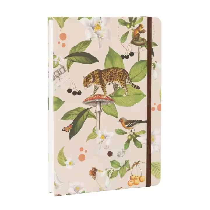Kokonote Cuaderno A5 punteado Jungle mujer - Cuaderno de diario A5 (Bullet journal) Cuadernos bonitos/Bloc de notas A5 - Cuadernos de tapa dura Artesanales con marcapáginas, 192 págs - 1