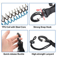 Línea De Seguridad Espiral Para Cámara Y Linterna Marea Inútil Para Natación Snorkel Surf Kayak Accesorio Deportivo Unisex - details 8