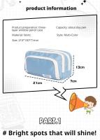 Bolsa De Almacenamiento Minimalista De Gran Capacidad Estudiante Estuche De Lápices Maquillaje Herramientas Digitales Bolsa De Estación De Suministros De Oficina - details 1