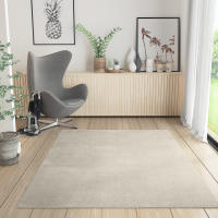 RUGURA - Alfombra Salón Moderna Unicolor Lavable Antideslizante Pelo Corto y Suave - details 1