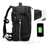 Mochila de viaje grande Carry On para Mujer Hombre Mochila de gimnasio impermeable negra con compartimento para portátil Mochila de viaje Profesor Artículo personal Mochila Mochila Avión Accesorios Imprescindibles Mochila de viaje grande para los hombres - details 3