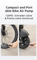 Pump De Bicicleta Mini WEST BIKING 120PSI Portátil Con Válvulas Schrader/Presta Inflador De Neumáticos De Mano Accesorios Para MTB Y Carretera - details 4