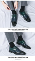 Nuevos Zapatos De Cuero Para Hombre Loafers Formales Casuales Con Hebilla Talla Extra Grande 46 47 48 Estilo Británico - details 9