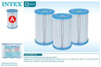PACK DE 3 CARTUCHOS TIPO A Intex 29003 FILTROS PARA PISCINA TIPO A - details 1
