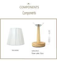 Lámpara De Mesa Nórdica Plegable Con USB 5V Y 220V Luces Nocturnas Para Decoración Del Hogar Y Ambiente De Dormitorio - details 8
