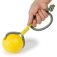 Bola De Goma Para Perros 7/9cm Juguete Interactivo Para Entrenamiento Y Buscar Bites Indestructible Para Masticar Juguetes Para Mascotas Tamaño Pequeño a Medio Color Amarillo - details 8