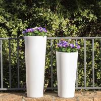 Newgarden - FICUS Macetero Alto y Redondo para Flores y Plantas Muy Resistente para Exterior e Interior de Estilo Moderno. Varios Colores y Tamaños. Hecho de Polietileno en España - details 0