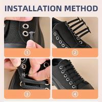 Alpargatas De Silicona Elástica Creativas Y Largas Para Zapatos 16 Piezas Libres De Trenzado Y Atar Fácil Para Niños Y Adultos - details 3