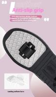 Zapatos De Caminar Con Cordones Y Transpirables Para Niñas 2024 Patinetas Deportivas Retráctiles Para Estudiantes Mujeres En Exteriores Material Superior De Cuero Suela TPR Tamaño True Fit Para Edad 7-13 - details 12