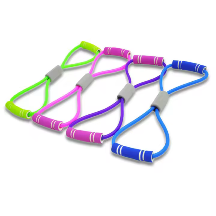 Banda De Resistencia Con Manijas De Esponja Y Goma Forma 8 Para Ejercicios De Yoga Y Fitness Expansor De Pecho Elasticidad Superior - 1