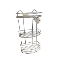 Estantería de acero cromado, Soporte ,Cesta de baño ducha ORGANIZADOR de 3 niveles, cromado, tamaño 25x45x15cm - details 0
