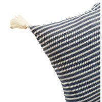 Cojín Decorativo Rayas Azul Marinero ALO HOME 45x45 cm Cojín Mediterráneo con Borlas - details 1