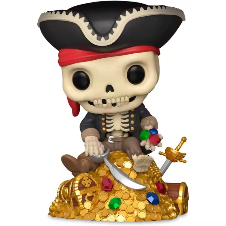 Figura Pop Deluxe Piratas Del Caribe Treasure Skeleton Exclu-Figura de Vinilo Coleccionable - Idea de Regalo- Mercancia Oficial - Juguetes para Niños y Adultos - Movies Fans - Muñeco para Coleccionistas y Exposición - 1