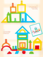Juguetes Educativos De Madera Arcoíris Bloques De Pila DIY Juego De Rompecabezas De Formas Y Colores Para Niños Desarrollo Cognitivo - details 1