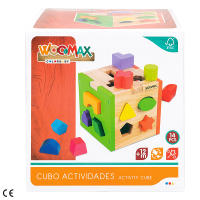 WOOMAX Cubo actividades encajar piezas madera - details 3
