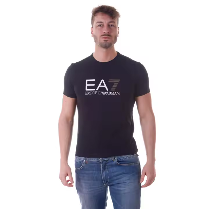 Emporio Armani EA7 Camiseta Algodón Hombre Negro 3YPTF9PJ03Z 1200 - 1