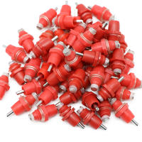 50 Pcs Bebederos De Pollo Con Dispensador De Agua Automático Bebederos De Pico Para Aves De Corral Material Plástico Y Acero Inoxidable Rojo - details 0