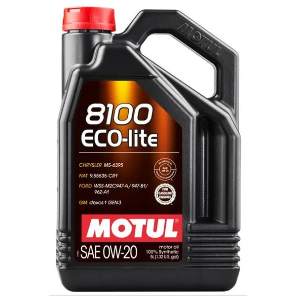 Motul 8100 ECO-LITE 0W-20 Lubricante Motor 100% Sintético "Fuel Economy" - 5L - 1