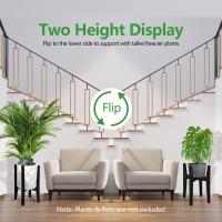 Soporte Para Plantas De Madera Sólida Ajustable Para Decoración Del Hogar Y Jardín Fácil De Montar Estantería Para Macetas De Patio - details 3