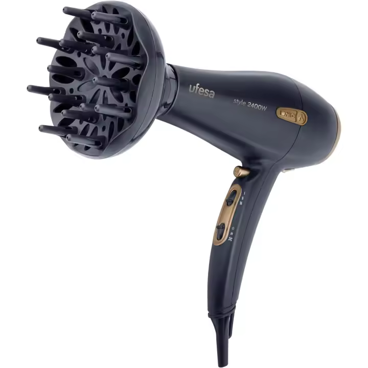 Ufesa SC8460 - Secador Iónico Motor Profesional AC 2400W,  2 Velocidades, 3 Temperaturas - 1