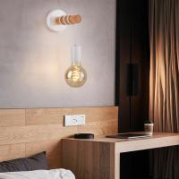Lámpara De Pared Vintage En Madera Retro Fijación En Pared Luz Interior Decorativa Para Hogar Comedor Dormitorio Iluminación - details 1
