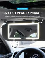 Espejo De Auto Con Visera Y Maquillaje LED Táctil Modos De Luz Ajustable Recargable Espejo Interior Para Coche Vanidad Trasera - details 0