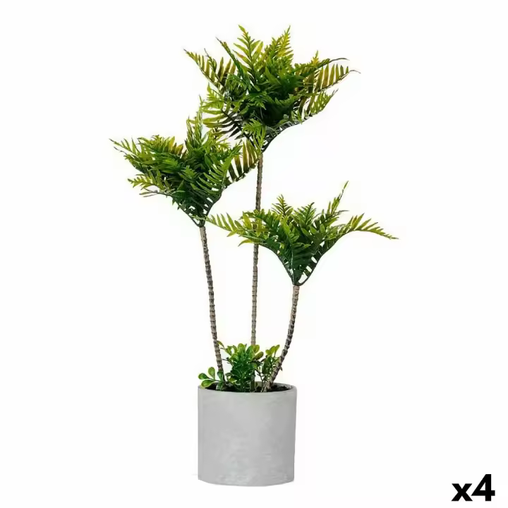 Planta Decorativa Ibergarden XD22-1826 Plástico Cemento Palmera 20 x 70 x 20 cm (4 Unidades) - 1