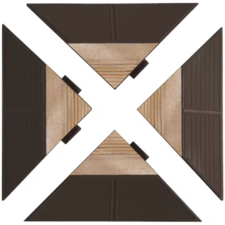 Kit de 4 Esquinas de Madera para Suelo Exterior Combi-Wood - 1