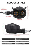 2pcs Luz De Señal De Golondrina Para Motocicleta Amarilla Indicadores Universales 12V Accesorios De Lámpara Trasera Para Moto - details 1