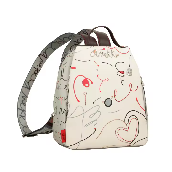 Mochila antirrobo de mujer Ole - Anekke Alma - Compartimento principal con cierre de cremallera - Bolsillo trasero para mayor seguridad - Dos bolsillos laterales con cremallera - Asas anchas y regulables - Ref. 40765-186 - Mide 23 x 30 x 10 cm - 1