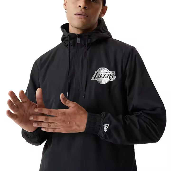 SUDADERA NEW ERA LAKERS CAPUCHA NEGRO - 1