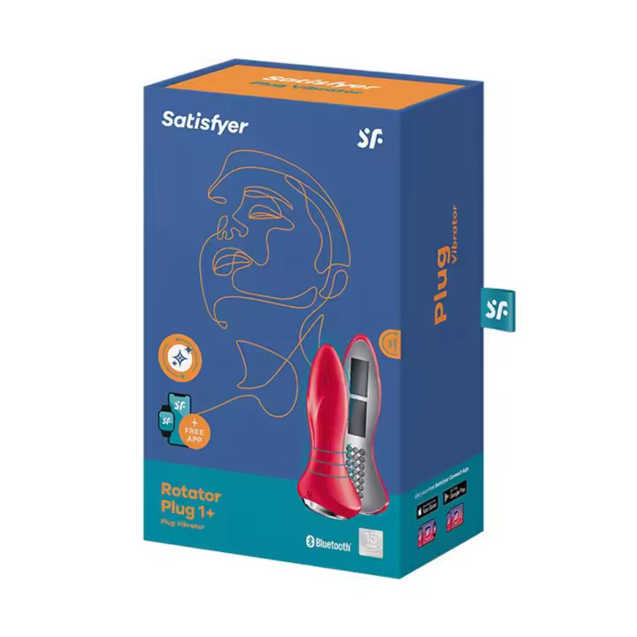 SATISFYER ROTATOR PLUG 1+ PLUG VIBRADOR ROJO - 1