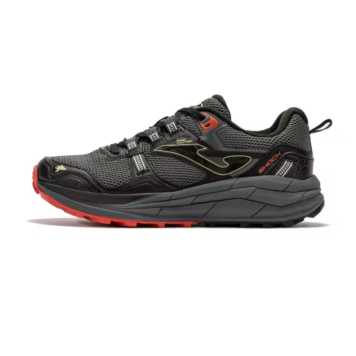 JOMA ZAPATILLAS RUNNING	SHOCK MEN 2422 COLOR NEGRO CON ROJO - 1