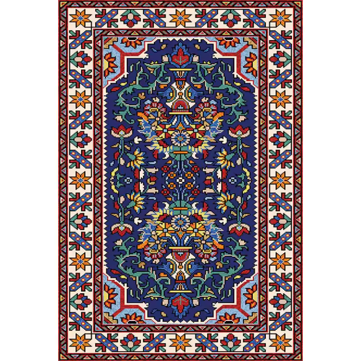 Carpetas De Veludo Cristalinas Estilo Bohemio Para Sala De Estar Y Dormitorio Antideslizantes Y Resistente a La Suciedad Alfombra Mecánica Tejida Con Estilo Nórdico Para Adultos - 1