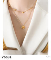 Encanto Collar de corazón para mujer, cadena de acero inoxidable chapada en oro, collar de boda, joyería de estilo bohemio, regalo para mujer - details 4